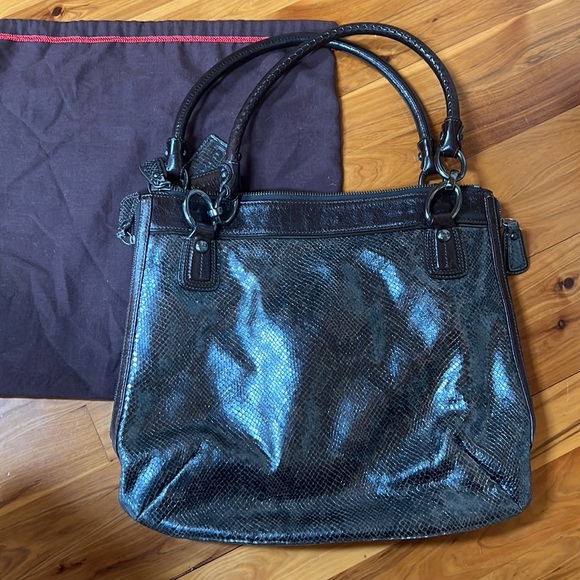 Coach Embossed Python Kristin Satchel #18307 - Picture 5 of 7